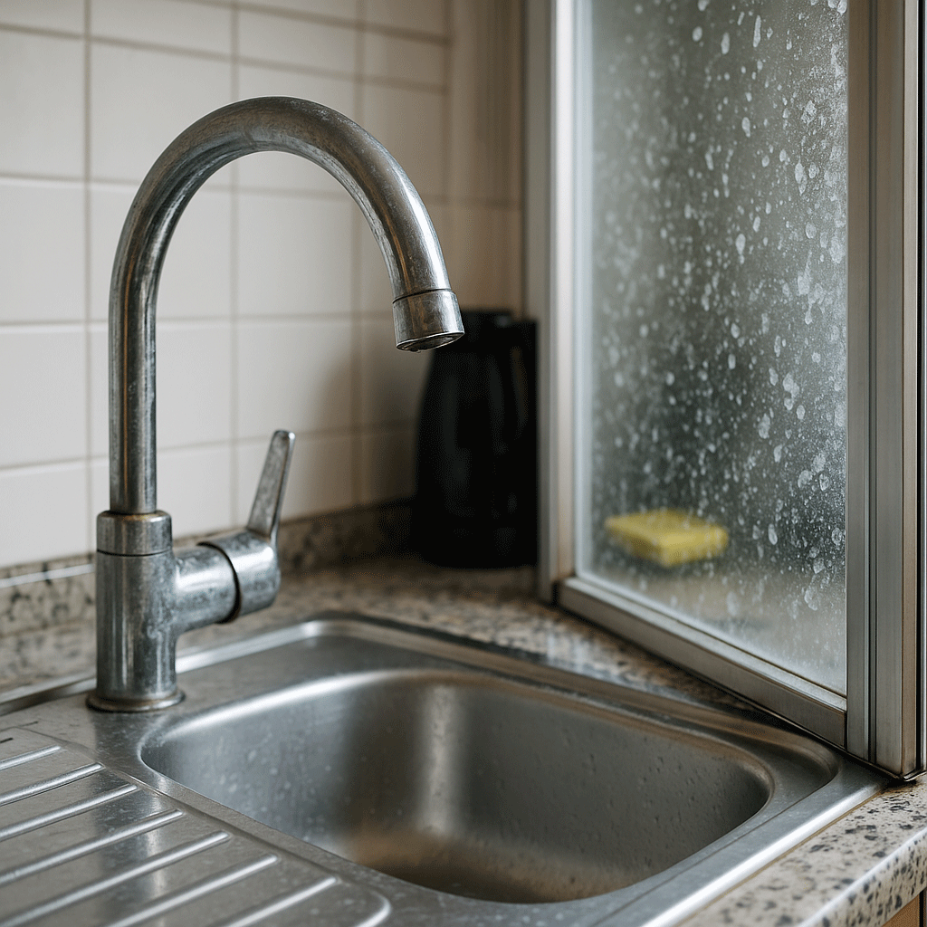 Control de cal en Canarias, grifo con cal